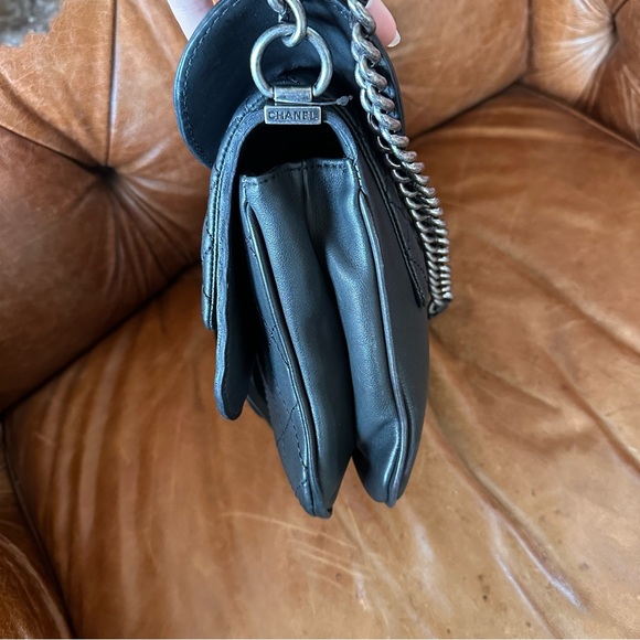 Chanel 2014 Black Quilted Calfskin Leather Paris-Dallas Ride Western Saddle Bag - Picture 7 of 16